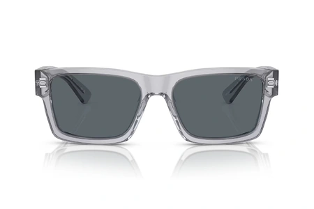 عینک آفتابی اورسایز پراد با بدنه گرافیتی شیشه‌ای و عدسی خاکستری - زاویه تمام رخ