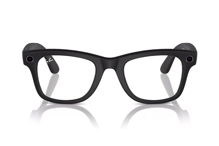 عینک آفتابی هوشمند ری بن متا مدل ویفرر با تکنولوژی ترنزیشن به همراه عدسی بی رنگ که سبز هم میشود - عکس از زاویه روبرو