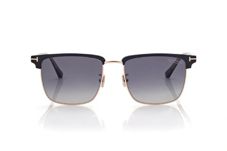 عینک آفتابی کلاب مستر تام فورد - بدنه مشکی عدسی پولاریزه- زاویه روبرو