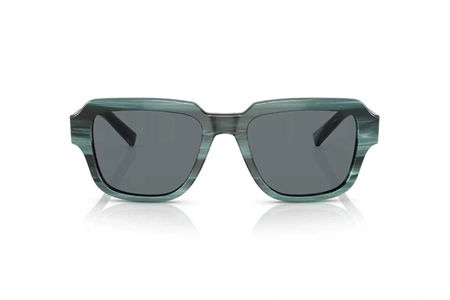 عینک آفتابی کائوچویی دولچه و گابانا - Dolce & Gabbana DG4402 - با بدنه آبی هاوانا و عدسی آبی - زاویه روبرو