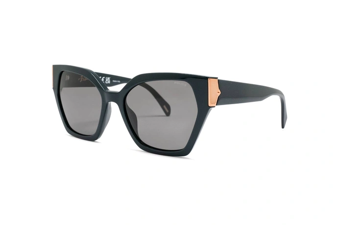 عینک آفتابی زنانه پلیس GEM2 SPLL34 - با بدنه سبز و عدسی خاکستری - سه‌رخ