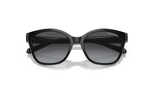 عینک آفتابی گربه‌ای آرمانی‌‌‌‌‌اکسچنج - Armani Exchange AX4127S با بدنه مشکی و عدسی دودی طیف‌دار - بالا