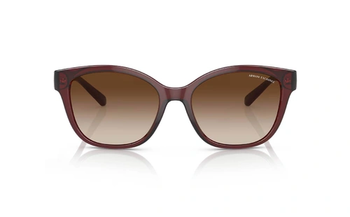 عینک آفتابی گربه‌ای آرمانی‌‌‌‌‌اکسچنج - Armani Exchange AX4127S با بدنه قرمز و عدسی قهوه‌ای طیف‌دار - روبرو