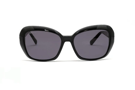 عینک آفتابی پروانه‌ای سوواروسکی با بدنه مشکی و عدسی دودی - روبرو