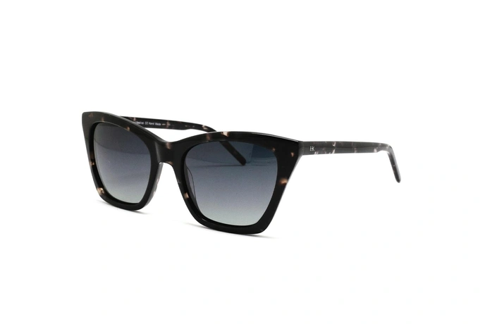  عینک آفتابی زنانه کائوچویی گربه ای هاوک رنگ قهوه ای هاوانا شیشه مشکی طیف دار - عکاسی وحدت - عکس زاویه سه رخ