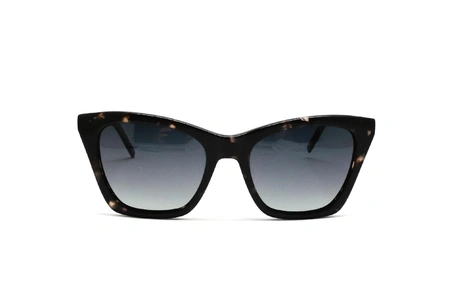  عینک آفتابی زنانه کائوچویی گربه ای هاوک رنگ قهوه ای هاوانا شیشه مشکی طیف دار - عکاسی وحدت - عکس زاویه رو به رو