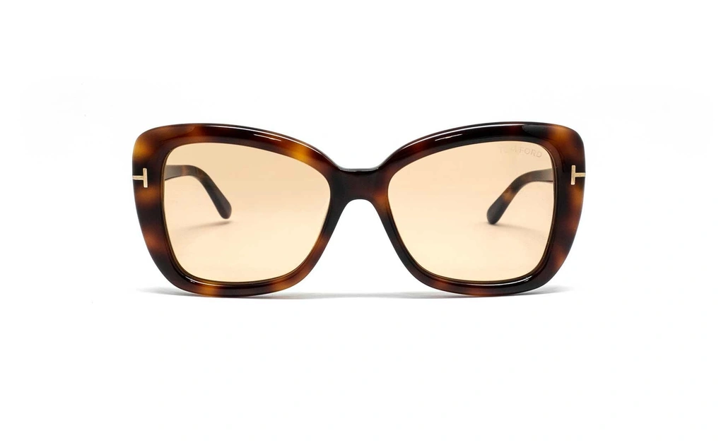 عینک آفتابی تام فورد زنانه بدنه قهوه ای هاوانا عدسی قهوه ای فتوکرومیک - زاویه روبرو