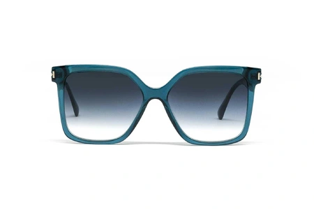 عینک آفتابی پروانه‌ای آناهیکمن رنگ آبی با عدسی آبی سایه روشن  - زاویه سه‌رخ