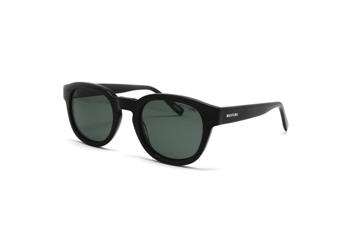 عینک آفتابی گرد کائوچویی موستانگ - MUSTANG MU2128 رنگ مشکی - عکاسی وحدت - زاویه سه رخ