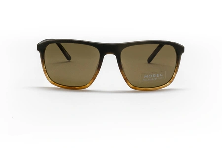 عینک آفتابی ماریوس مورل - سری آزور - بدنه کائوچویی قهوه ای شیشه قهوه ای - عکاسی وحدت - زاویه روبرو