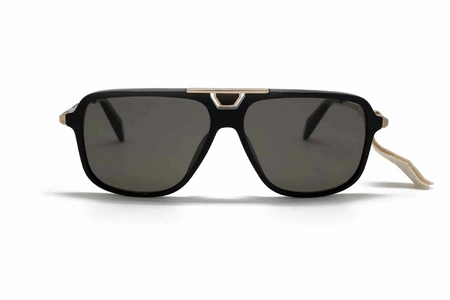 عینک آفتابی کائوچویی مشکی مردانه شیشه دودی شوپارد - زاویه روبرو