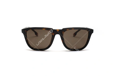 عینک آفتابی بربری مردانه کائوچویی قهوه ای هاوانا شیشه قهوه ای - عکاسی وحدت - زاویه رو به رو