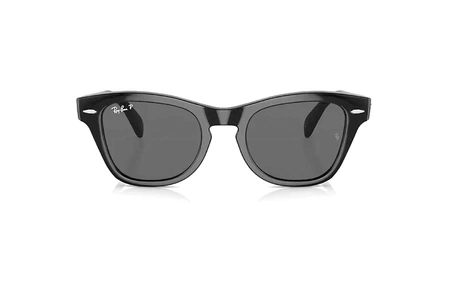 عینک آفتابی پلاریزه مربعی ریبن رنگ مشکی با عدسی مشکی - عکس از زاویه روبرو