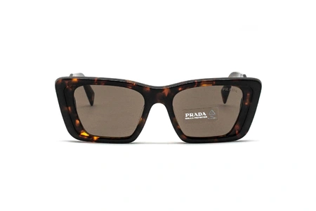 عینک آفتابی زنانه پرادا سیمبل - فریم قهوه ا ی هاوانا و عدسی قهوه ای - عکس از زاویه روبرو