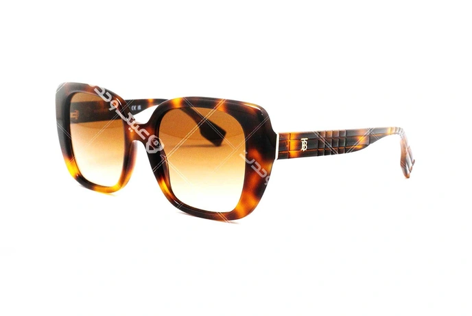 عینک آفتابی بربری زنانه کائوچویی قهوه ای هاوانا شیشه قهوه ای سایه روشن - عکاسی وحدت - زاویه سه رخ 