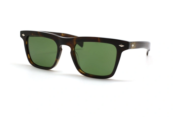 عینک آفتابی طرح ویفیرر ژان نوول مدل Jean Novel Isidore رنگ قهوه ای هاوانا و عدسی سبز - عدس زاویه سه رخ