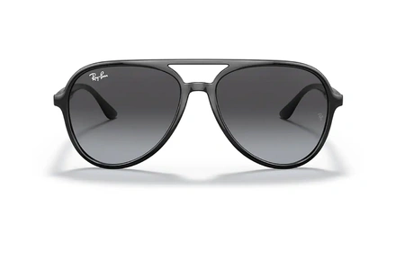 عینک آفتابی ریبن مدل 4376 رنگ مشکی عدسی دودی - عکس زاویه روبرو