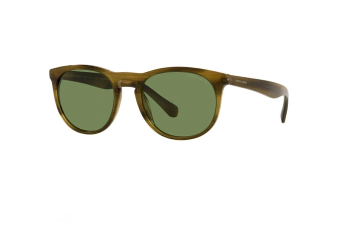 عینک آفتابی کائوچویی جورجیو آرمانی - فریم سبز - عدسی سبز - عکس زاویه سه رخ