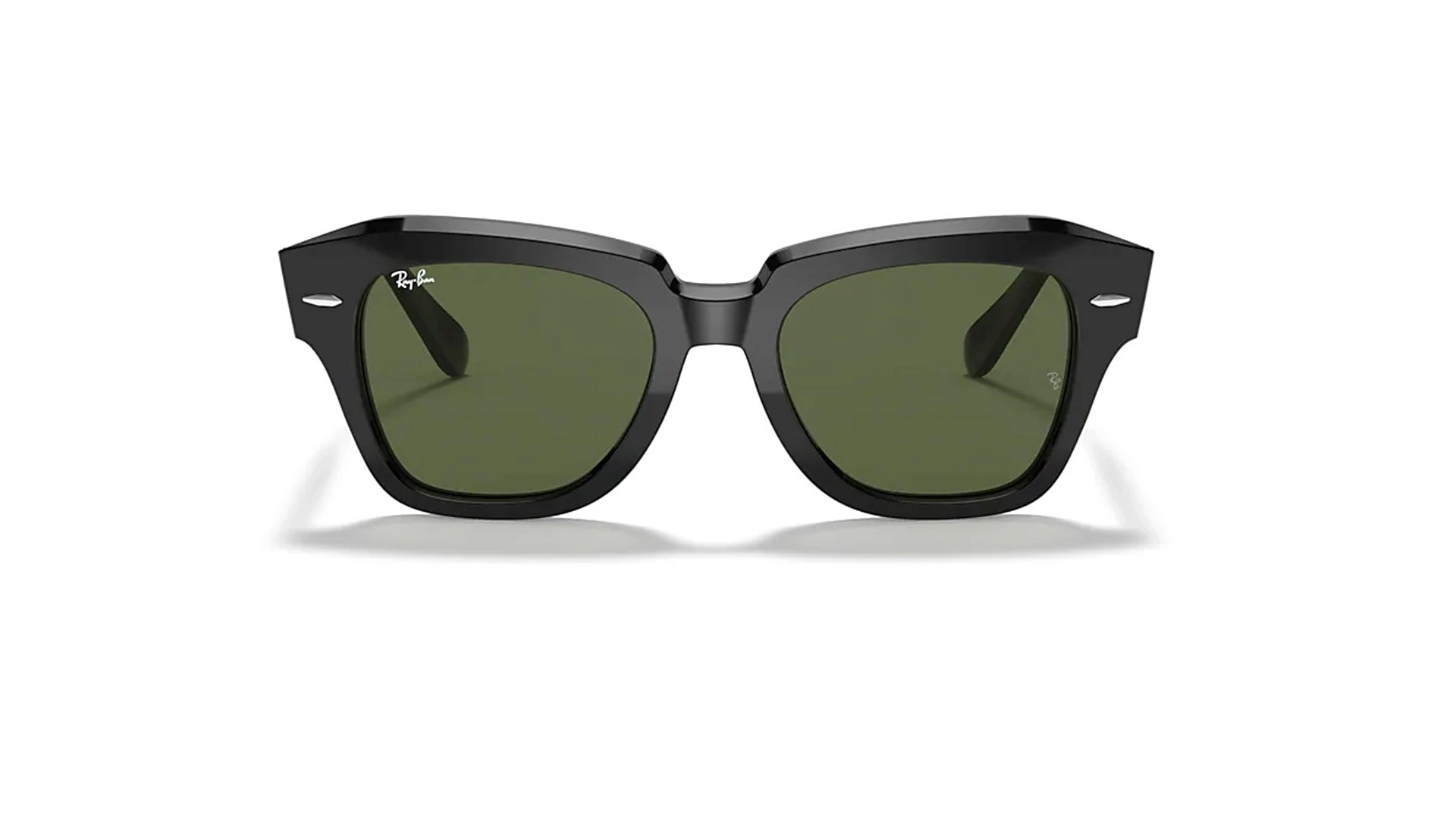 عینک آفتابی ویفیرر کائوچویی ری بن مدل استریت - Ray Ban STATE STREET RB2186 - فریم مشکی - عدسی سبز