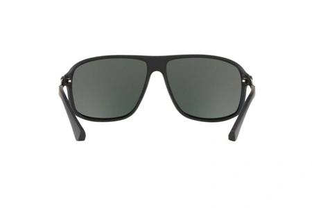 عینک آفتابی مردانه امپریو آرمانی طرح خلبانی فریم کائوچویی مشکی عدسی دودی - عکس از زاویه روبرو