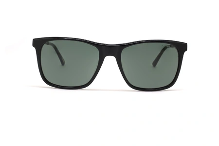 عینک آفتابی کائوچویی فلزی مربعی اوسه فریم مشکی و عدسی دودی - عکس از زاویه روبرو