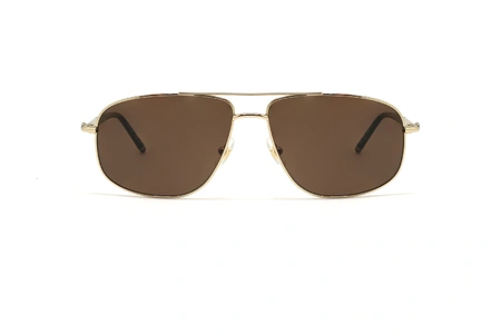 عینک آفتابی خلبانی مون بلان - فریم طلایی - عدسی قهوه ای - عکس زاویه روبرو