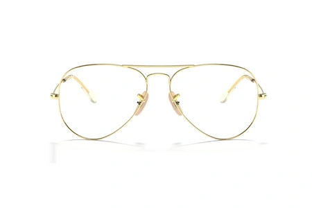 عینک آفتابی فتوکرومیک فریم طلایی مدل خلبانی سایز58 - عکس از زاویه روبرو