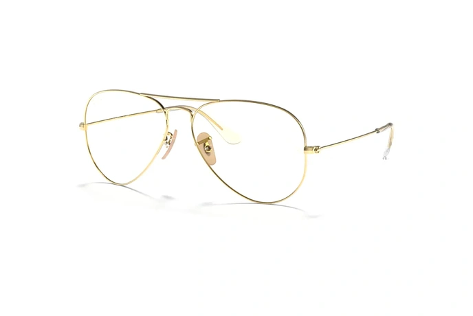 عینک آفتابی فتوکرومیک فریم طلایی مدل خلبانی سایز62 - عکس از زاویه سه رخ