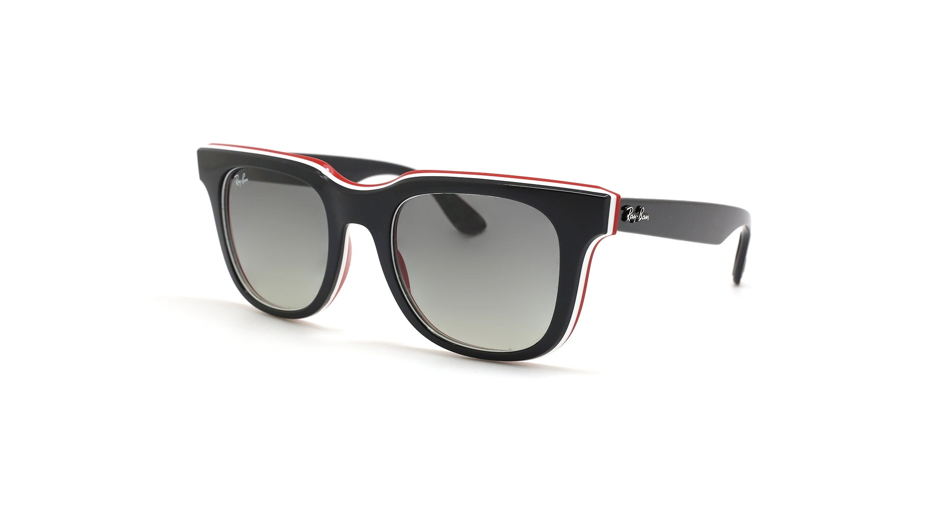 عینک آفتابی کائوچویی ری بن - RayBan RB4368 - عکس از زاویه سه رخ - رنگ مشکی