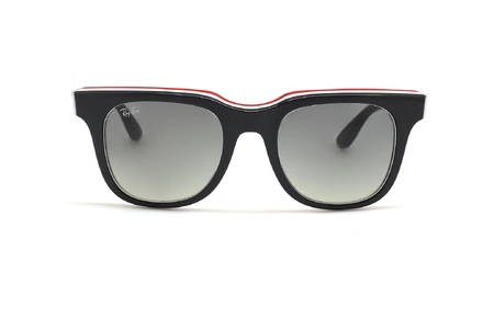عینک آفتابی کائوچویی ری بن - RayBan RB4368 - عکس از زاویه روبرو - رنگ مشکی