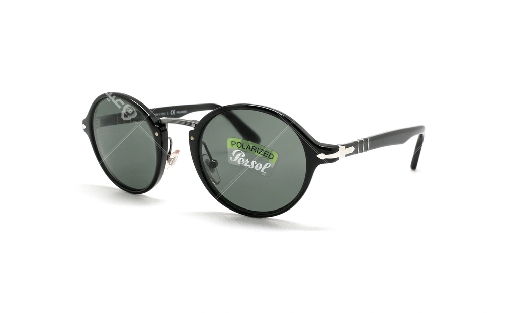 عینک آفتابی کائوچویی گرد پولاریزه پرسول - Persol PO3129 - عکس زاویه سه رخ