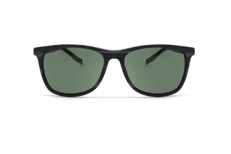 عینک آفتابی تی شارژ کائوچویی طرح چوب بدنه مشکی - زاویه روبرو