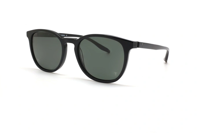 عینک آفتابی کائوچویی مشکی رنگ تی شارژ عدسی سبز رنگ - زاویه سه رخ