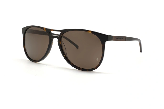 عینک آفتابی قهوه ای کائوچویی  تی شارژ - زاویه سه رخ