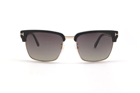 عینک آفتابی کلاب مستر دسته مشکی زیر طلایی تام فورد - زاویه روبرو