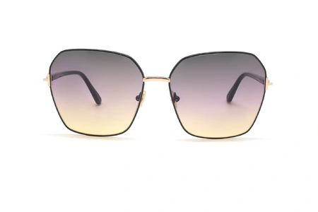 عینک آفتابی چند وجهی فلزی تام فورد - زاویه روبرو