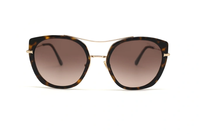 عینک آفتابی زنانه فلزی قهوه ای هاوانا تام فورد - زاویه روبرو