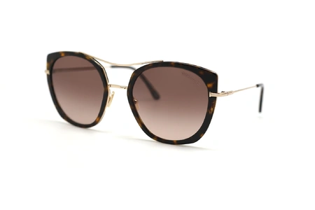 عینک آفتابی زنانه فلزی قهوه ای هاوانا تام فورد - زاویه سه رخ