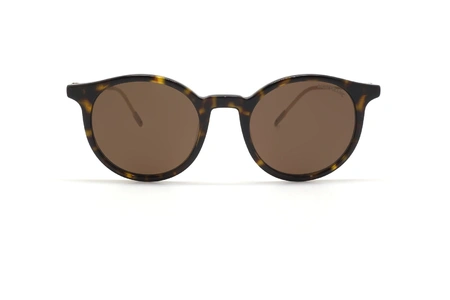 عینک آفتابی مون بلان بدنه کائوچویی دسته فلزی - دسته طلایی - زاویه روبرو