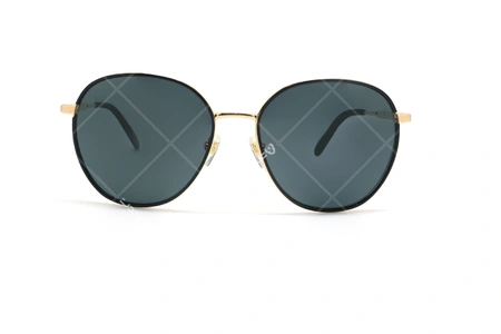 عینک آفتابی گرد موستانگ - MUSTANG MU1781 - مشکی طلایی - عکاسی وحدت - زاویه روبرو