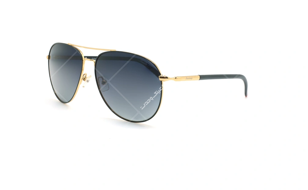 عینک آفتابی خلبانی پلاریزه موستانگ - MUSTANG POLARIZED MU1741 - طلایی مشکی - عکاسی وحدت - زاویه سه رخ 