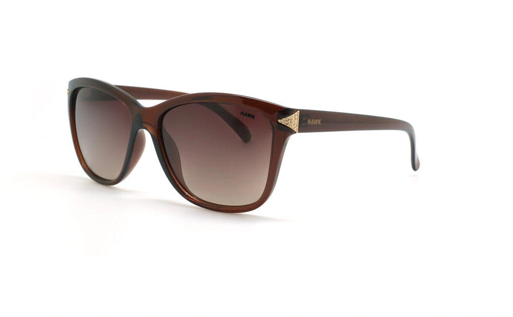 عینک آفتابی پولاریزه هاوک - HAWK POLARIZED HW1626 - قهوه ای - عکاسی وحدت - زاویه سه رخ 