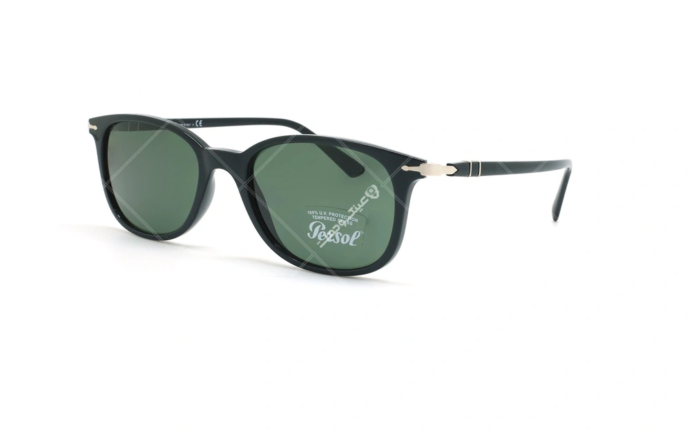 عینک آفتابی بیضی پرسول - Persol Polarized PO3183S - مشکی - عکاسی وحدت - زاویه سه رخ 