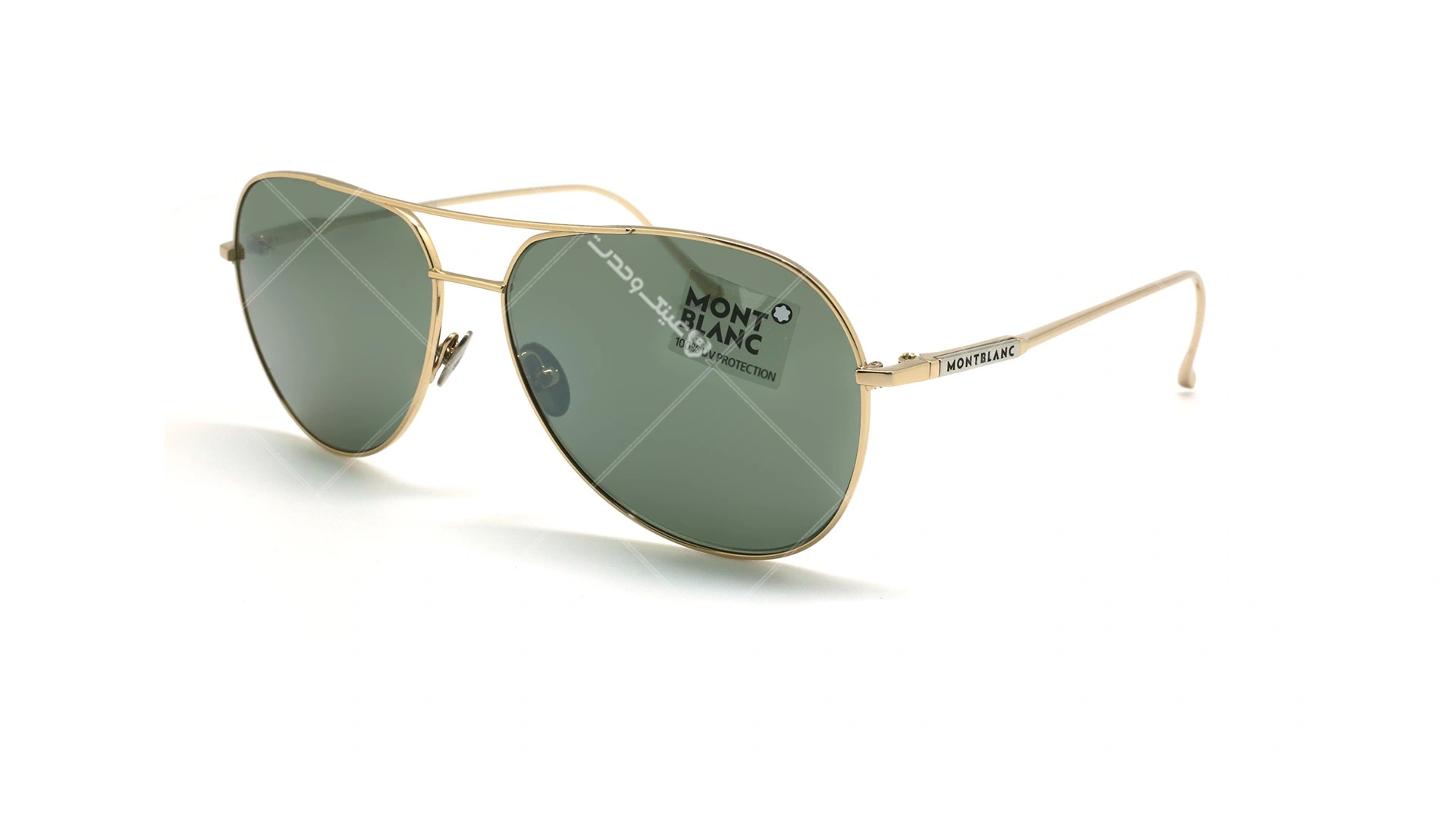 عینک آفتابی خلبانی مون بلان - MONTBLANC TITANIUM MB657S - طلایی - عکاسی وحدت - زاویه سه رخ