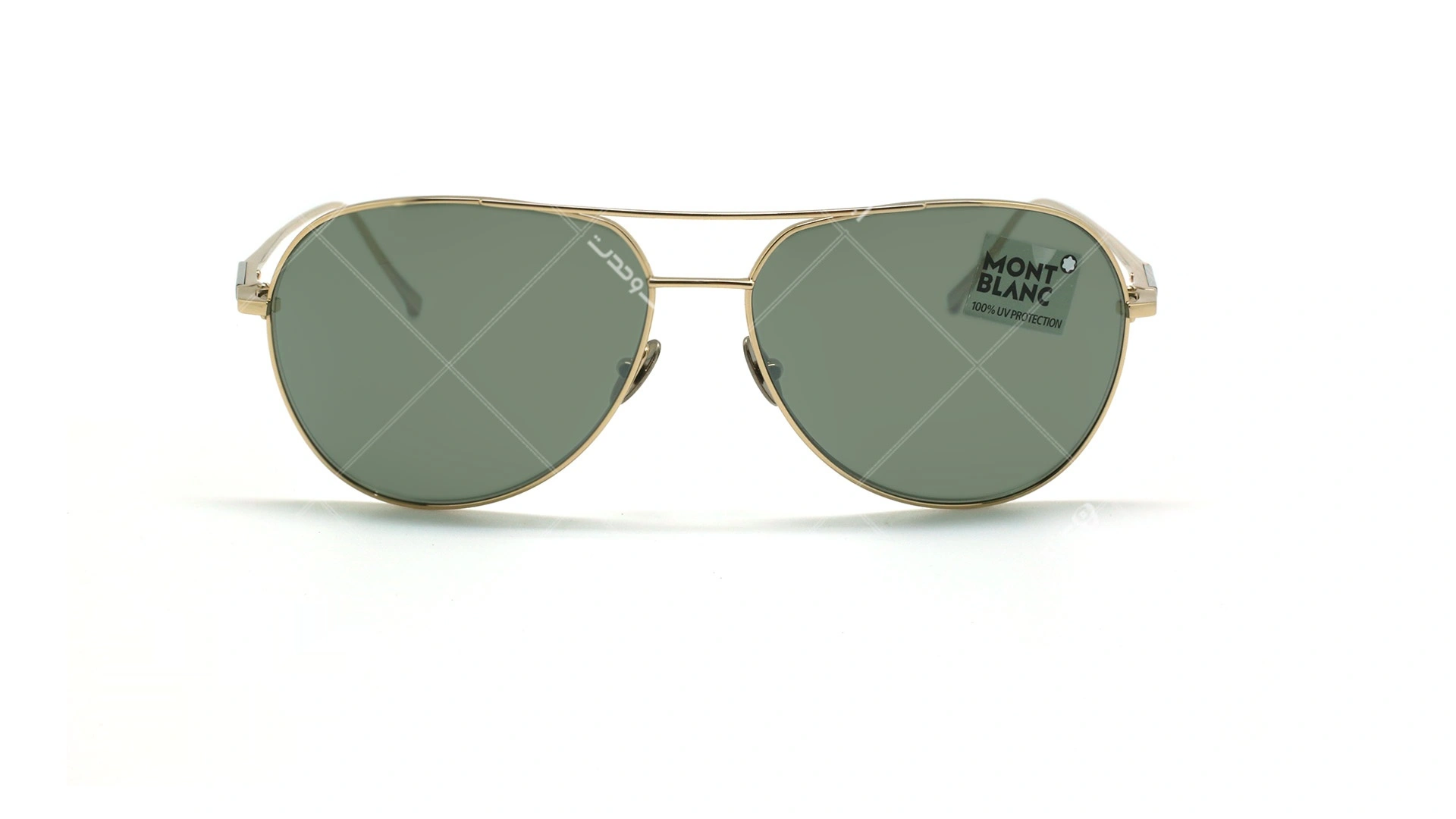 عینک آفتابی خلبانی مون بلان - MONTBLANC TITANIUM MB657S - طلایی - عکاسی وحدت - زاویه روبرو