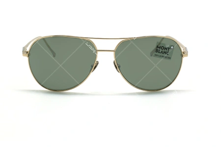 عینک آفتابی خلبانی مون بلان - MONTBLANC TITANIUM MB657S - طلایی - عکاسی وحدت - زاویه روبرو