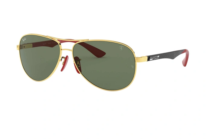 عینک خلبانی فراری ری بن - RB8313M SCUDERIA FERRARI COLLECTION - عینک وحدت - عکس زاویه سه رخ