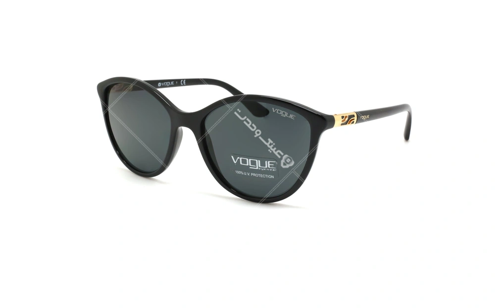 عینک آفتابی گربه ای وگ - VOGUE VO5165S - رنگ مشکی - عکاسی وحدت - عکس زاویه سه رخ