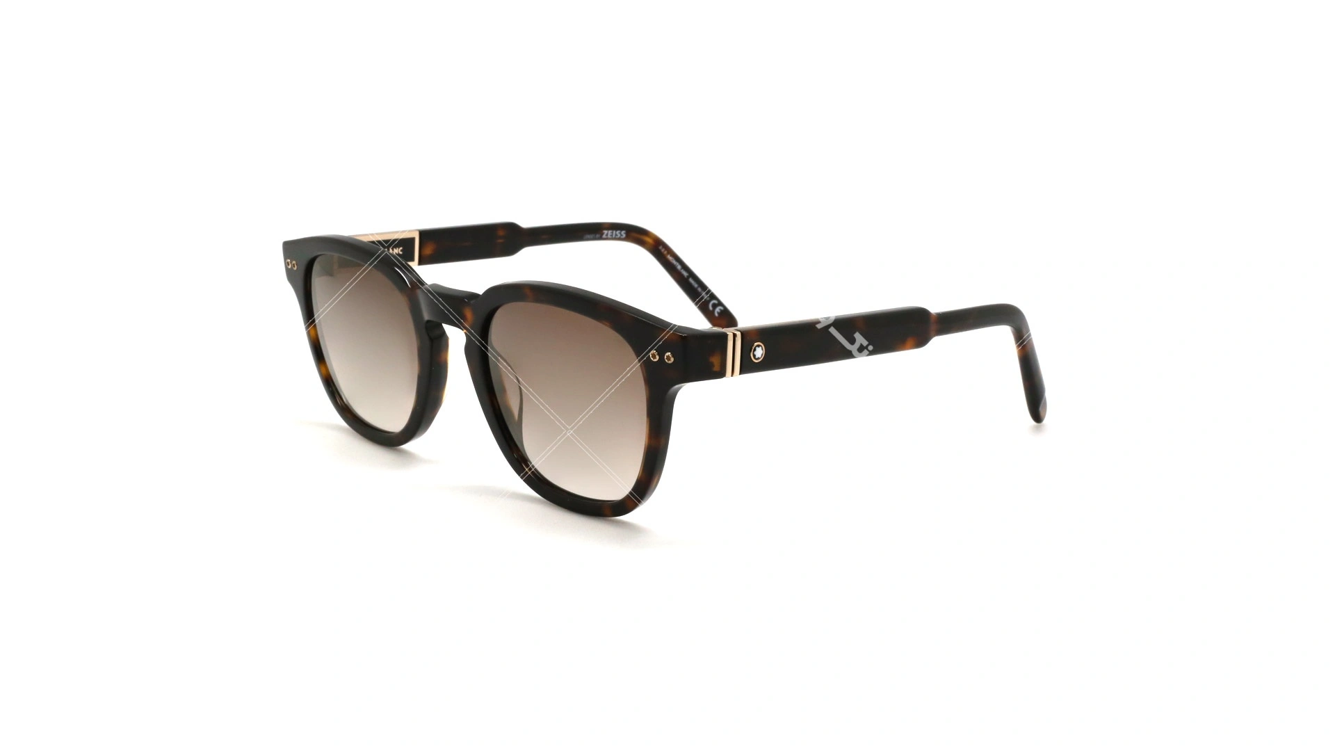 عینک آفتابی ویفیرر مون بلان - MONTBLANC WAFARER MB693- قهوه ای هاوانا - عکاسی وحدت اپتیک - عکس زاویه سه رخ