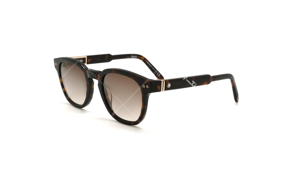 عینک آفتابی ویفیرر مون بلان - MONTBLANC WAFARER MB693- قهوه ای هاوانا - عکاسی وحدت اپتیک - عکس زاویه سه رخ